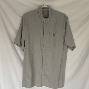 Under Armour Men's Gray Casual Button Down Shirt